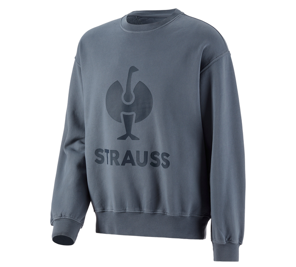 Shirts & Co.: Oversize Sweatshirt e.s.motion ten + rauchblau vintage