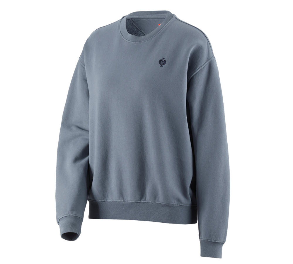 Themen: Oversize Sweatshirt e.s.motion ten, Damen + rauchblau vintage