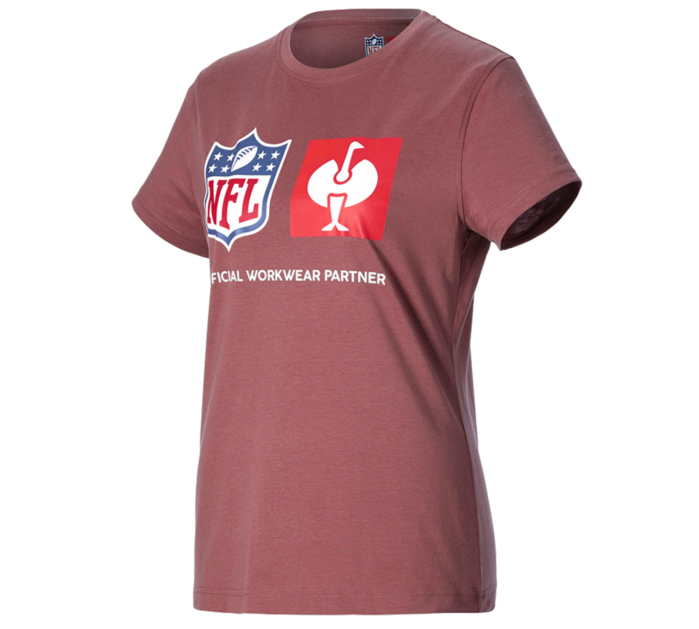 Kollaborationen: NFL T-Shirt cotton, ladies + oxidrot