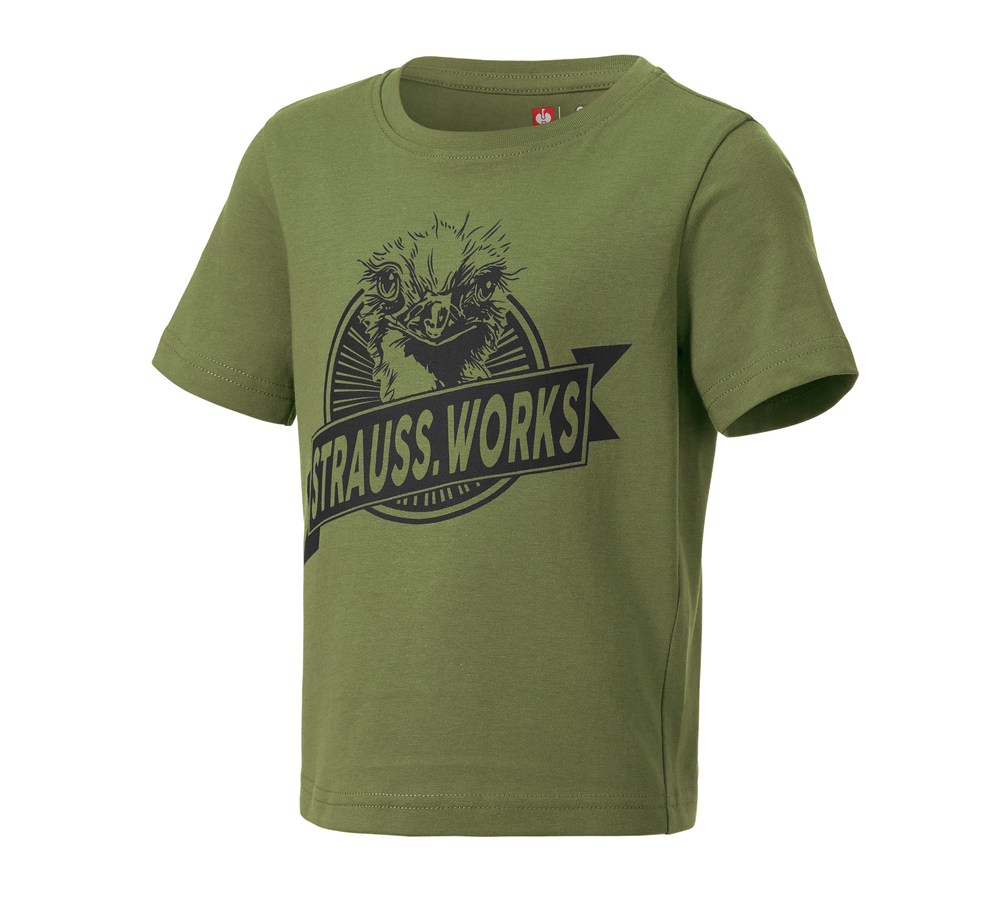 Shirts & Co.: T-Shirt e.s.iconic works, Kinder + berggrün
