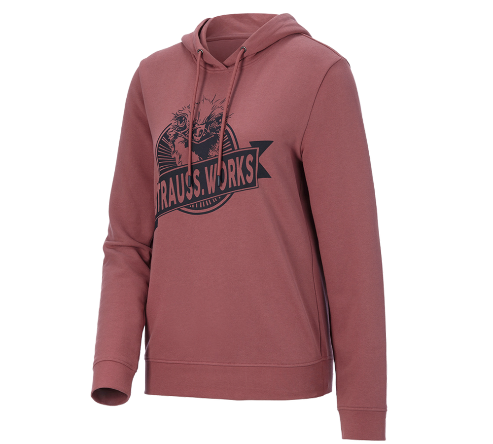 Shirts & Co.: Hoody-Sweatshirt e.s.iconic works, Damen + oxidrot