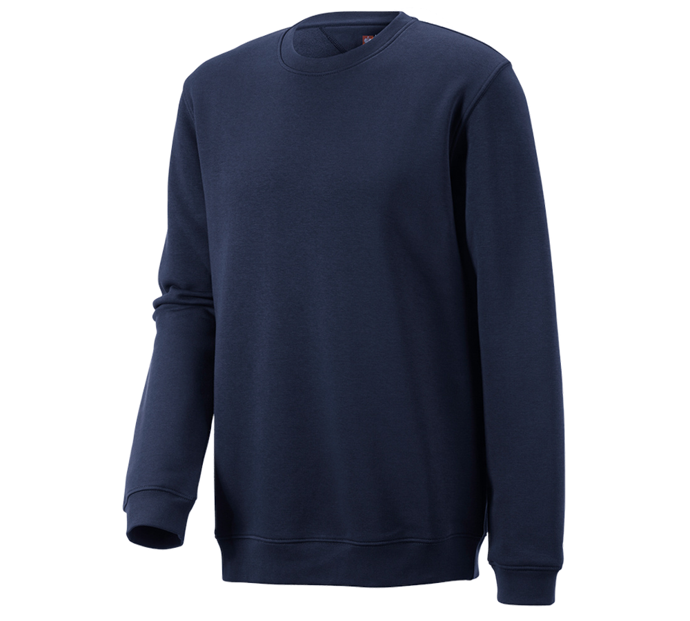 Shirts & Co.: e.s. Sweatshirt poly cotton, long fit + dunkelblau