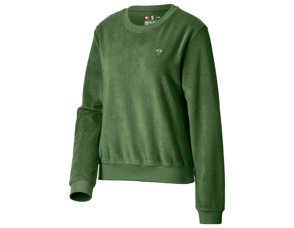 Shirts & Co.: e.s. Sweatshirt Terry, Damen + nordicgrün