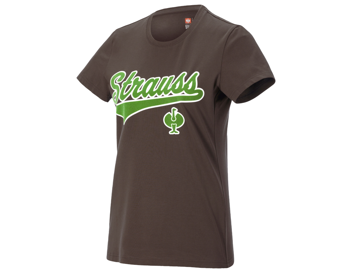 Shirts & Co.: T-Shirt e.s.e:pic, Damen + kastanie/seegrün