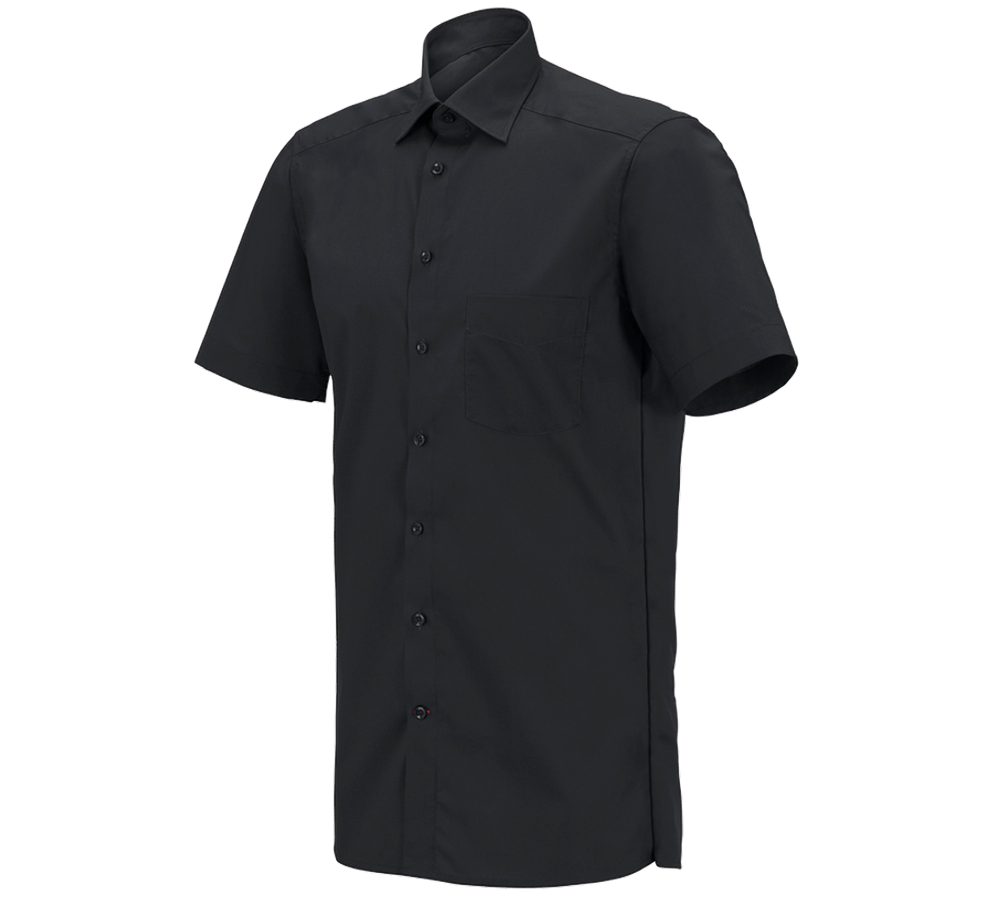 Shirts & Co.: e.s. Servicehemd kurzarm + schwarz