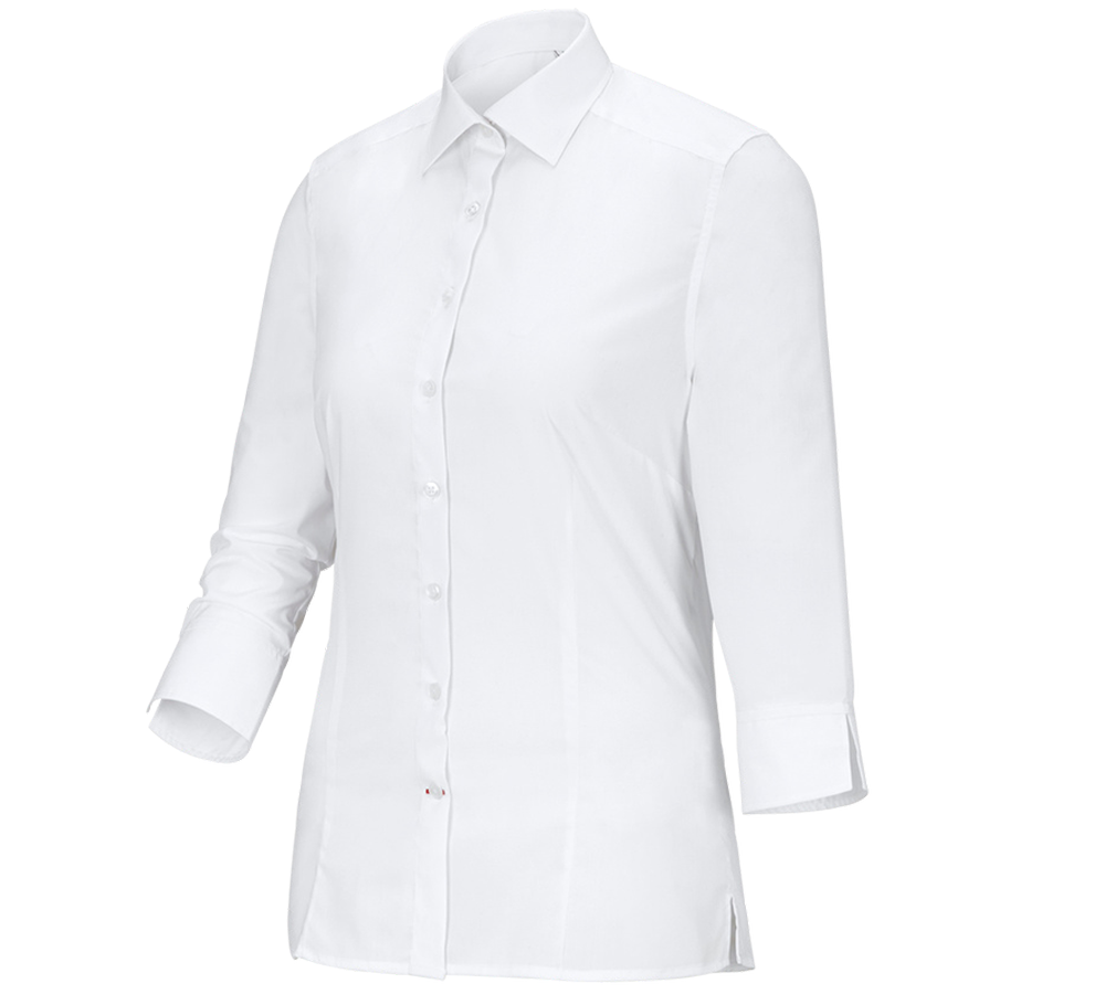 Themen: Business Bluse e.s.comfort, 3/4-Arm + weiß