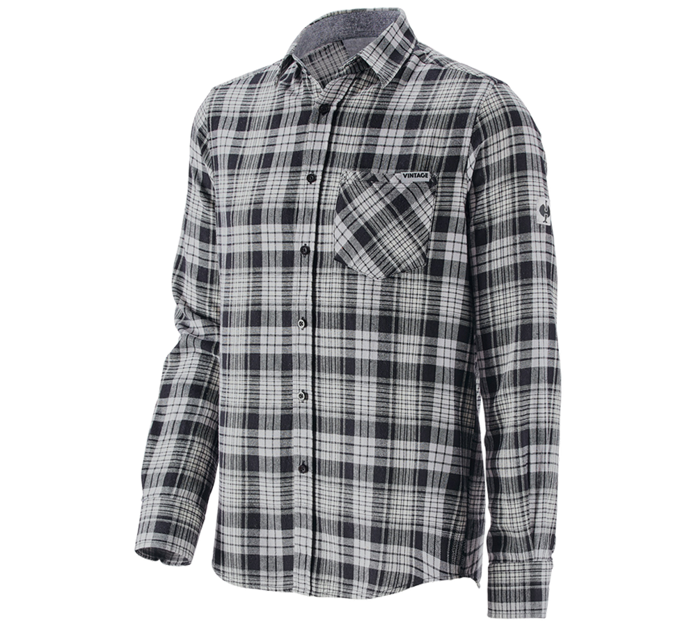 Shirts & Co.: Karohemd e.s.vintage + schwarz kariert