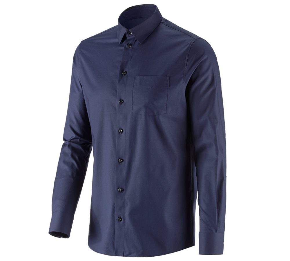 Shirts & Co.: e.s. Business Hemd cotton stretch, regular fit + dunkelblau