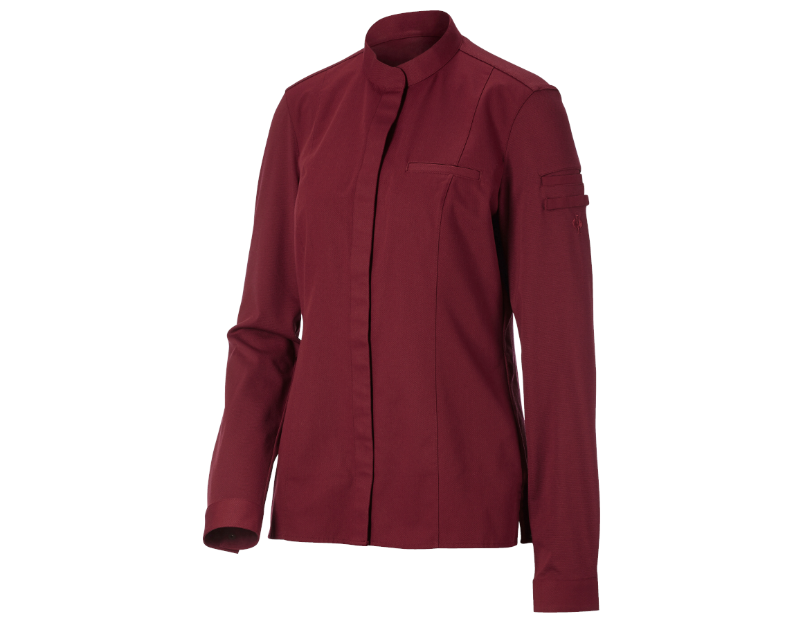 Shirts & Co.: e.s. Hybrid Kochhemd, Damen + bordeaux