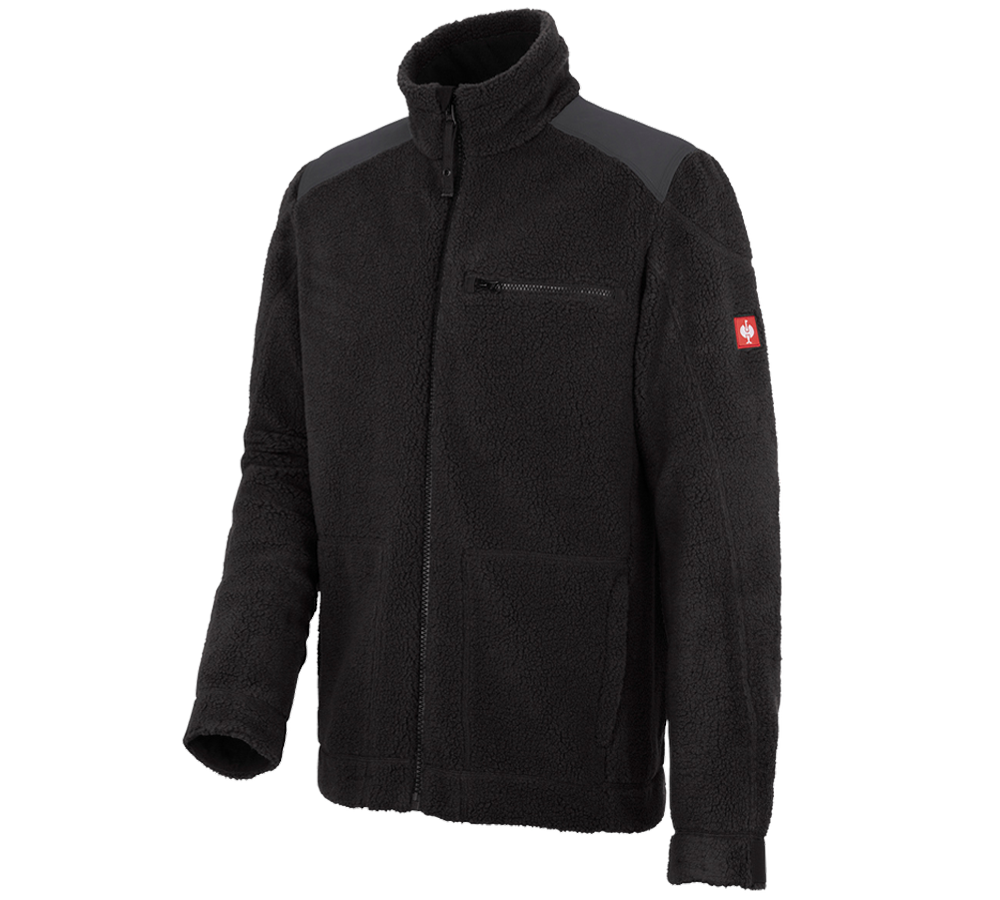 Themen: Faserpelz Jacke e.s.roughtough + schwarz