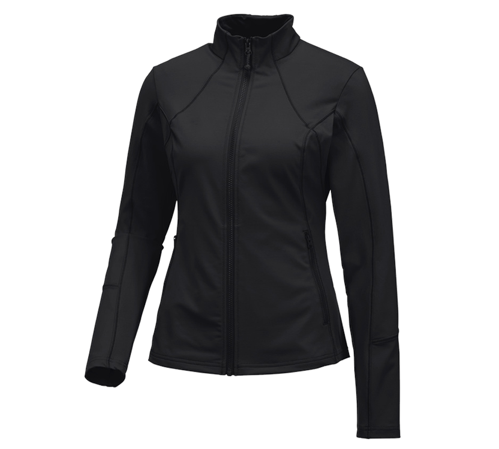 Themen: e.s. Funktions Sweatjacke solid, Damen + schwarz