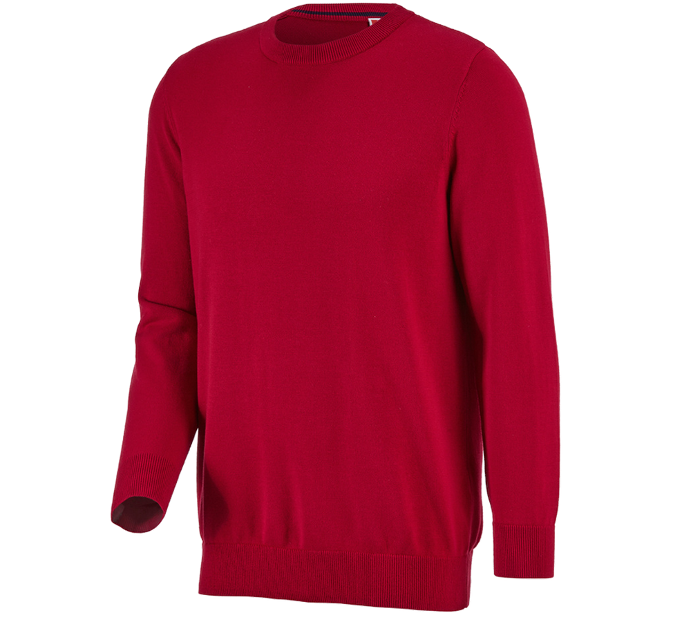 Shirts & Co.: e.s. Strickpullover, rundhals + rot