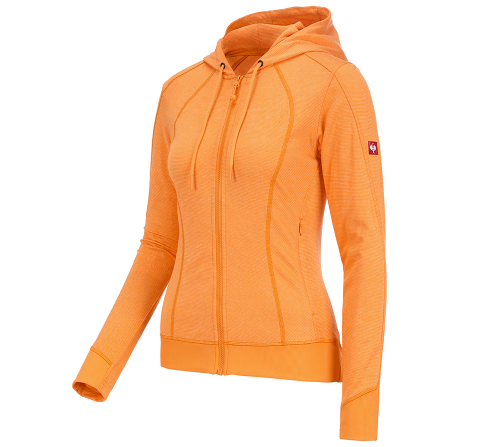 Jacken: e.s. Funktions Kapuzenjacke stripe, Damen + hellorange