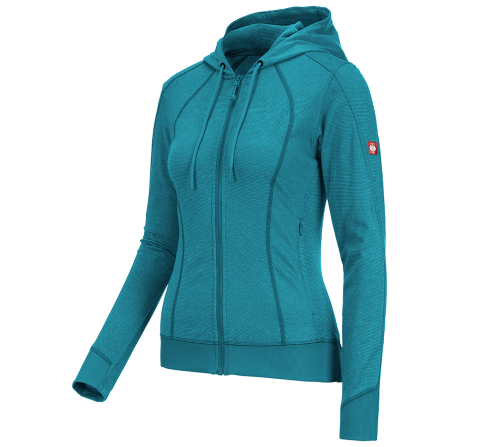 Jacken: e.s. Funktions Kapuzenjacke stripe, Damen + ozean