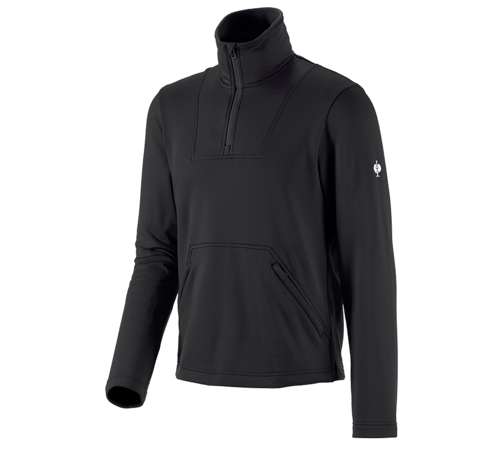 Themen: Funktions-Troyer thermo stretch e.s.concrete + schwarz