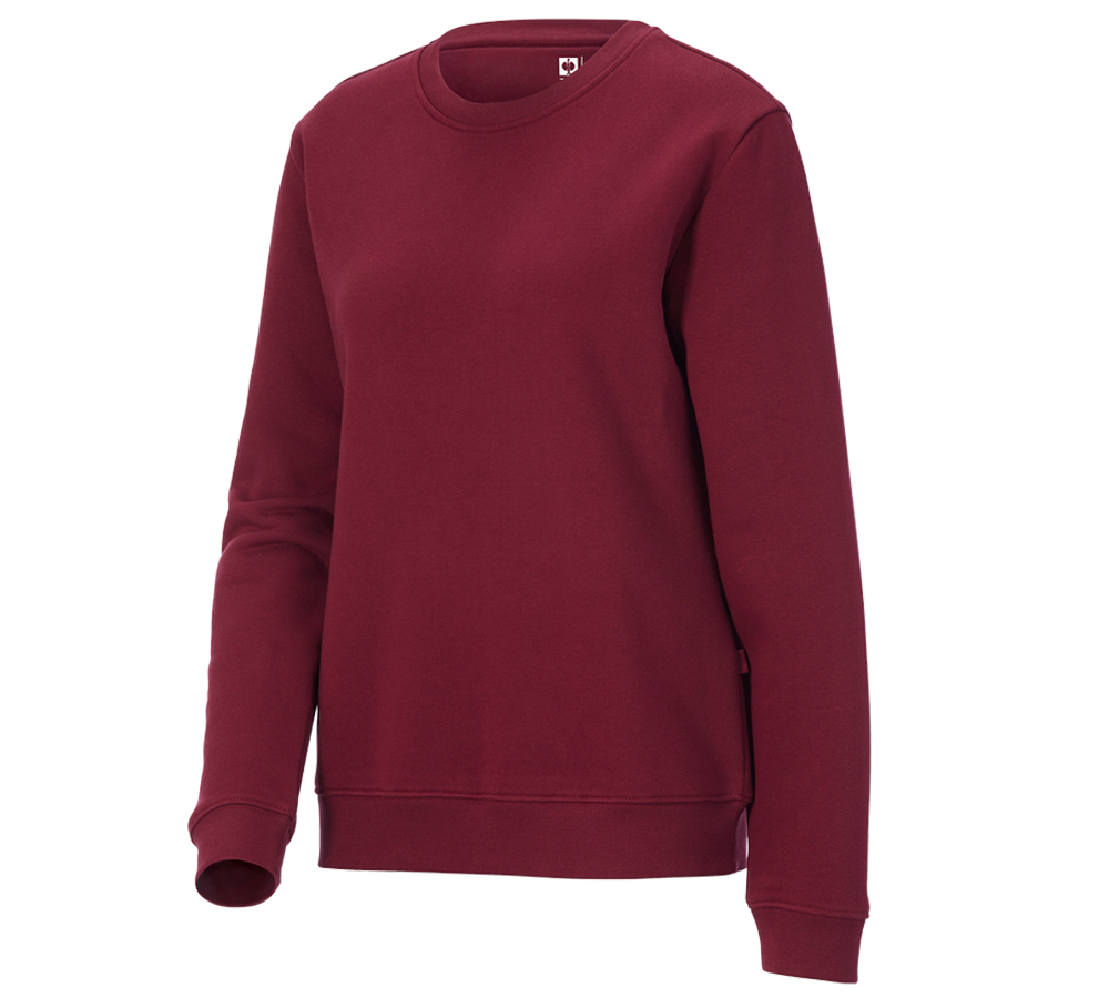 myDesign XMAS: e.s. Sweatshirt poly cotton, Damen + bordeaux