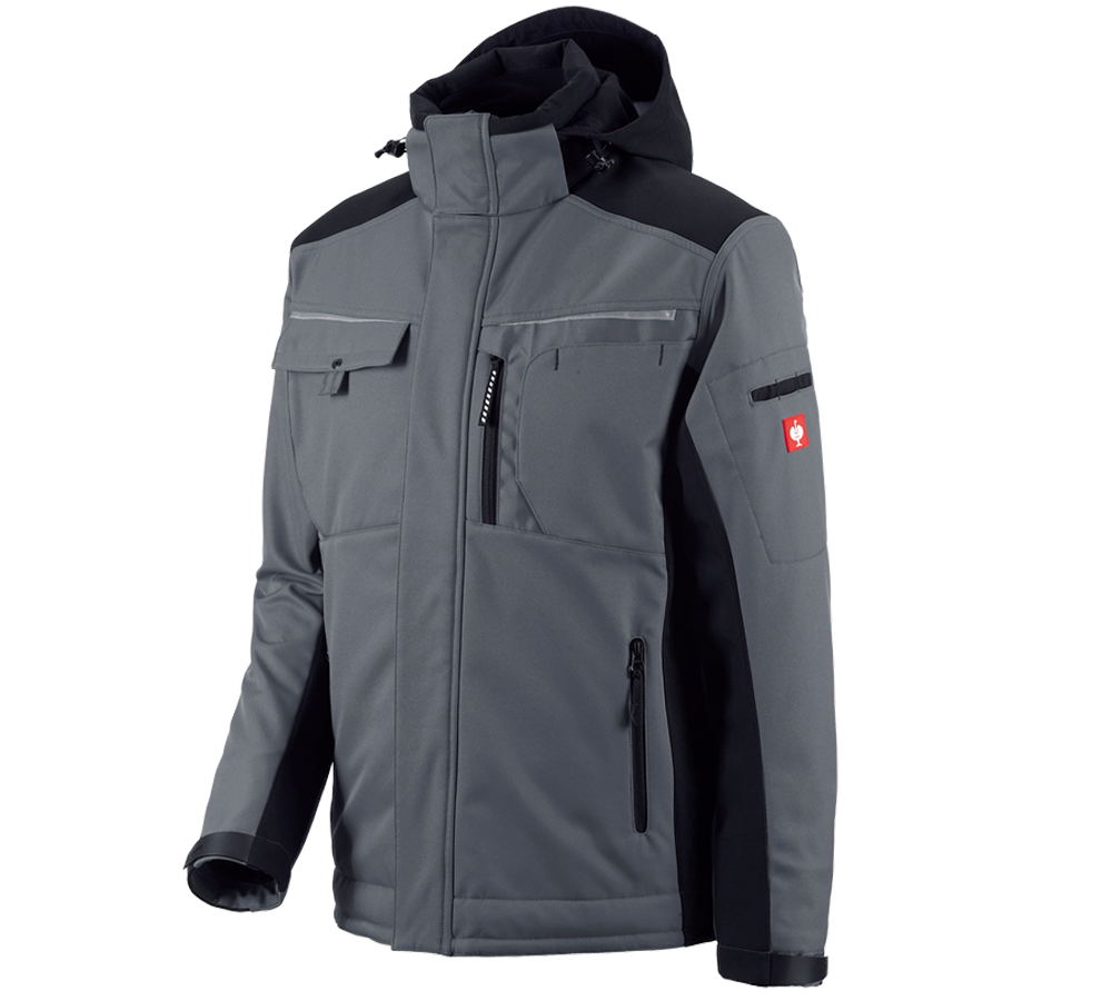 Themen: Softshelljacke e.s.motion + grau/schwarz