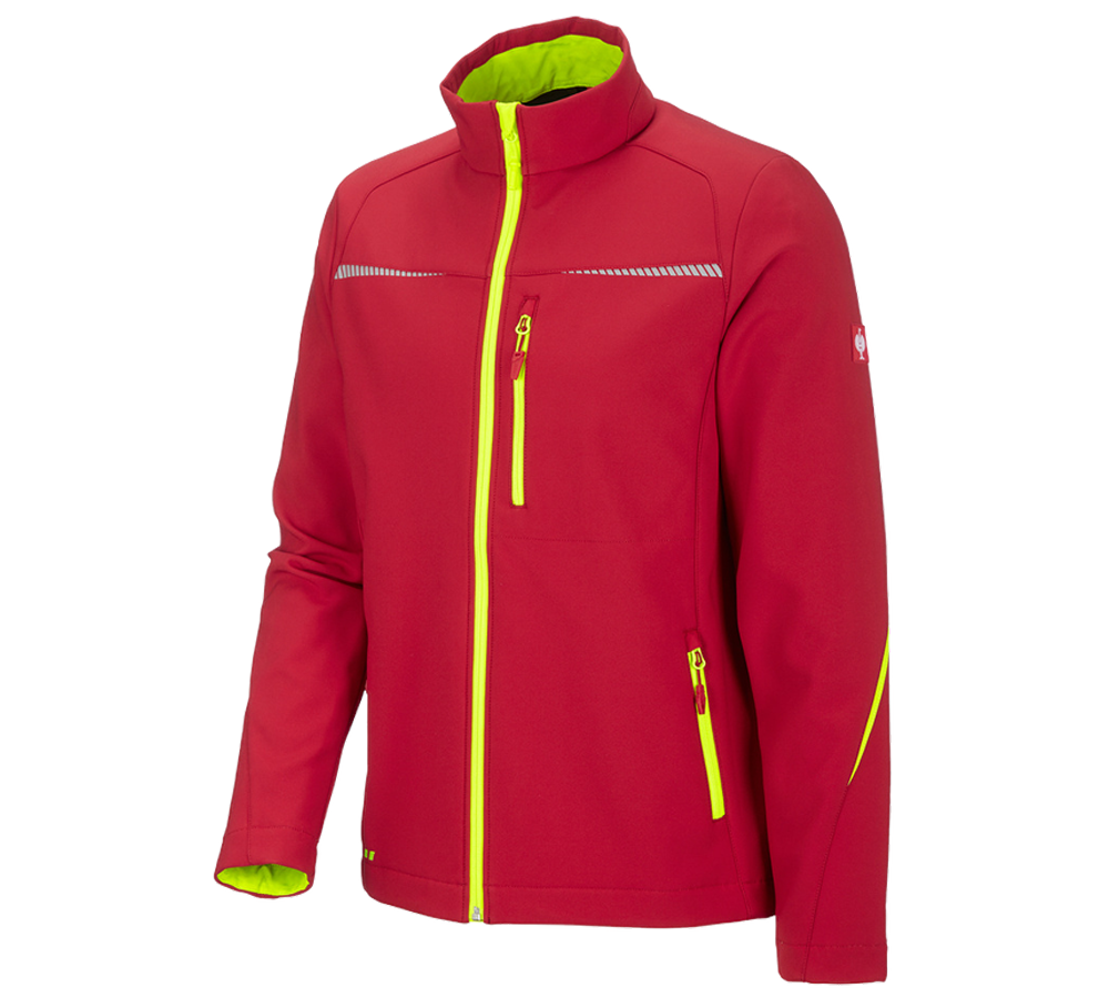 Themen: Softshelljacke e.s.motion 2020 + feuerrot/warngelb