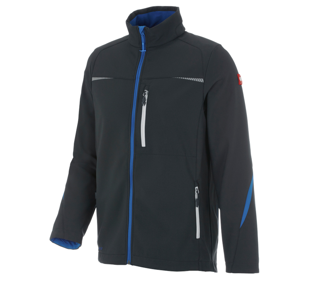 Jacken: Softshelljacke e.s.motion 2020 + graphit/enzianblau