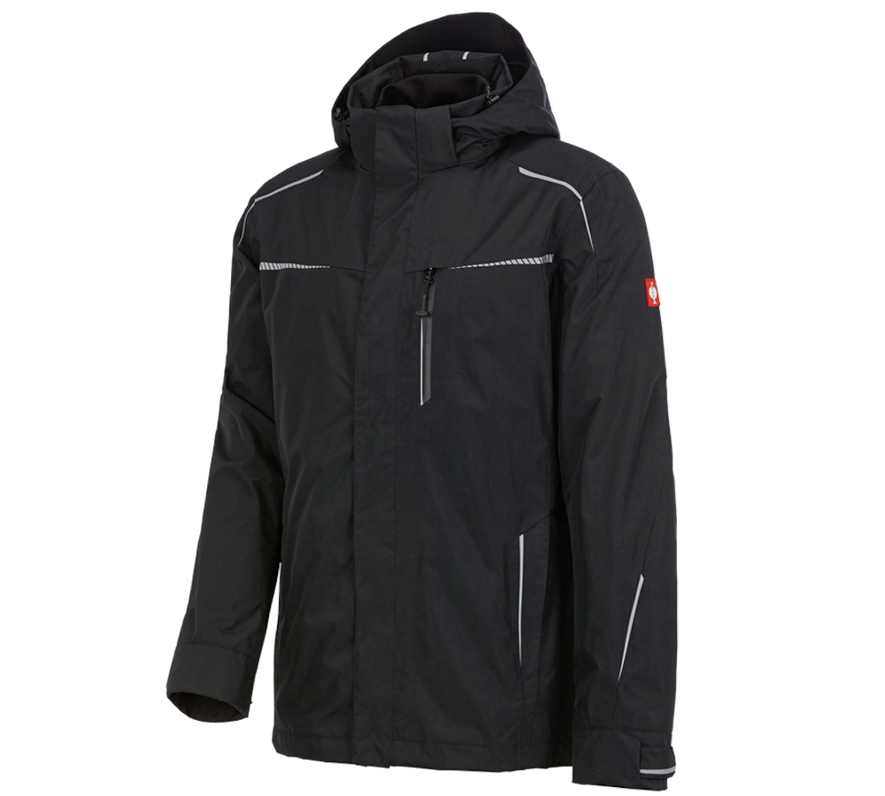 Jacken: 3 in 1 Funktionsjacke e.s.motion 2020, Herren + schwarz/platin