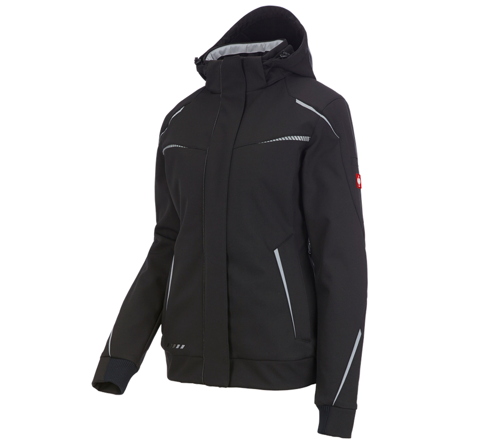 Jacken: Winter Softshelljacke e.s.motion 2020, Damen + schwarz/platin