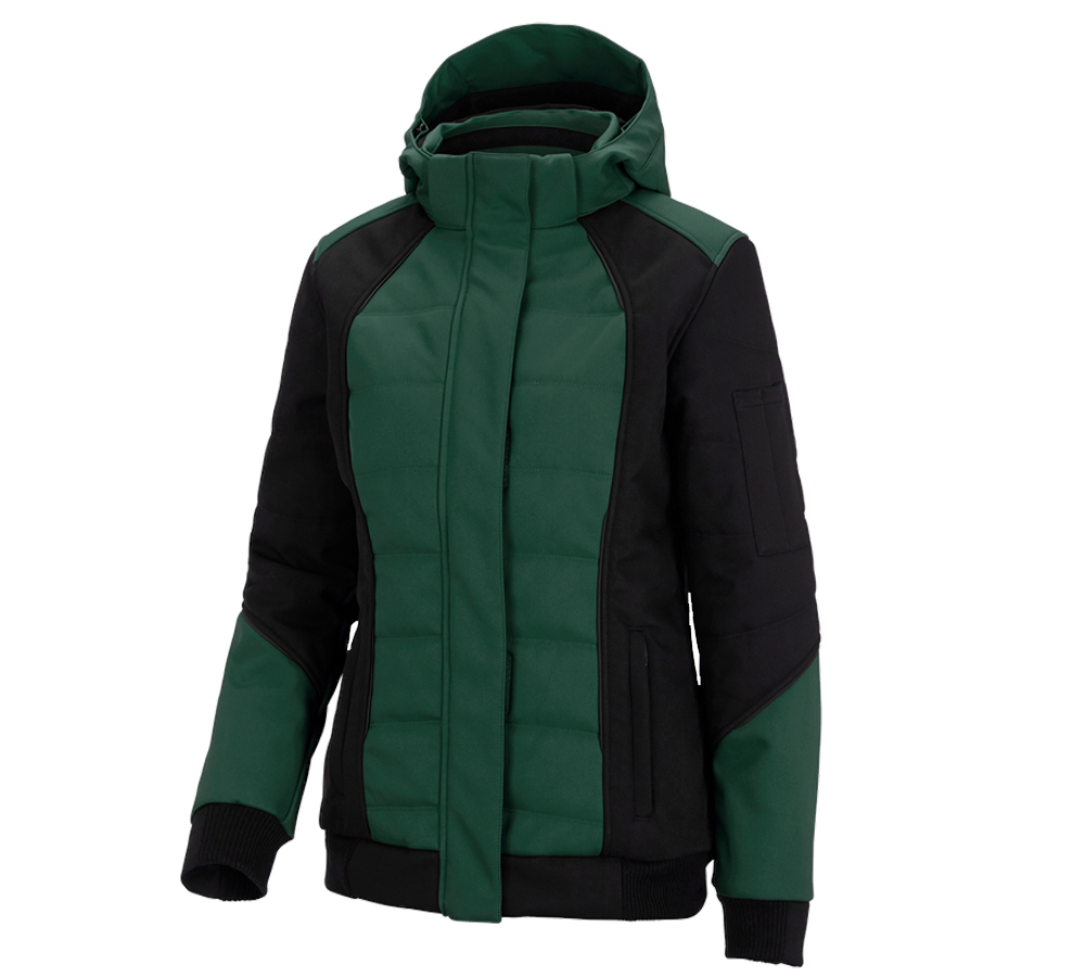Jacken: Winter Softshelljacke e.s.vision, Damen + grün/schwarz