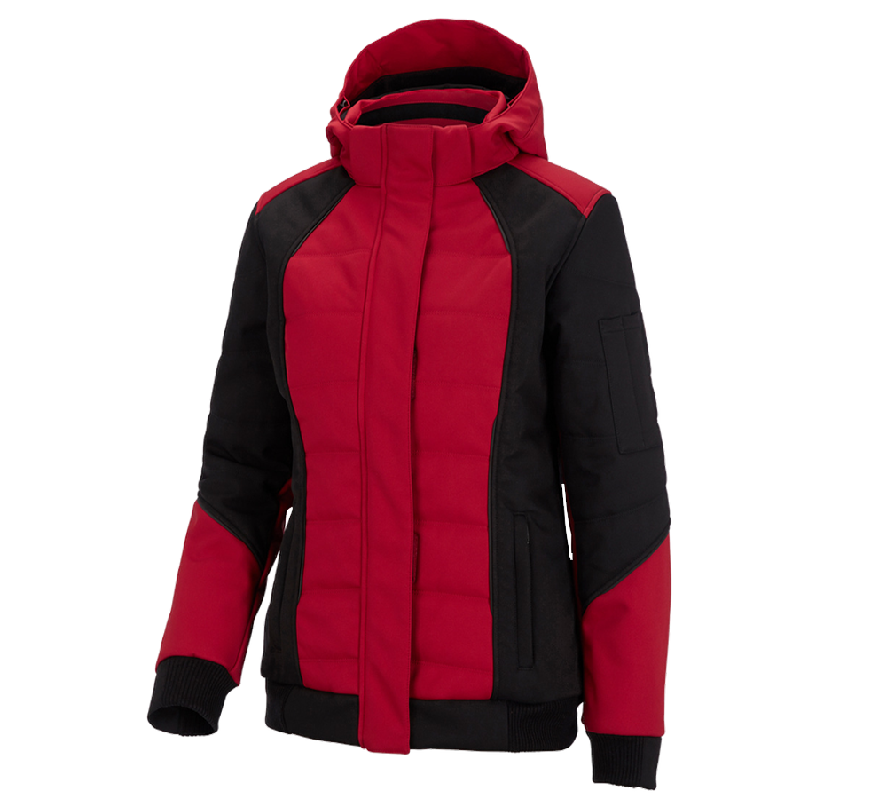 Themen: Winter Softshelljacke e.s.vision, Damen + rot/schwarz