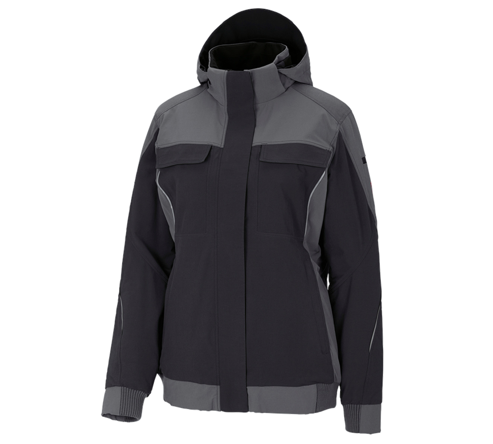 Kälte: Winter Funktions Jacke e.s.dynashield, Damen + zement/graphit