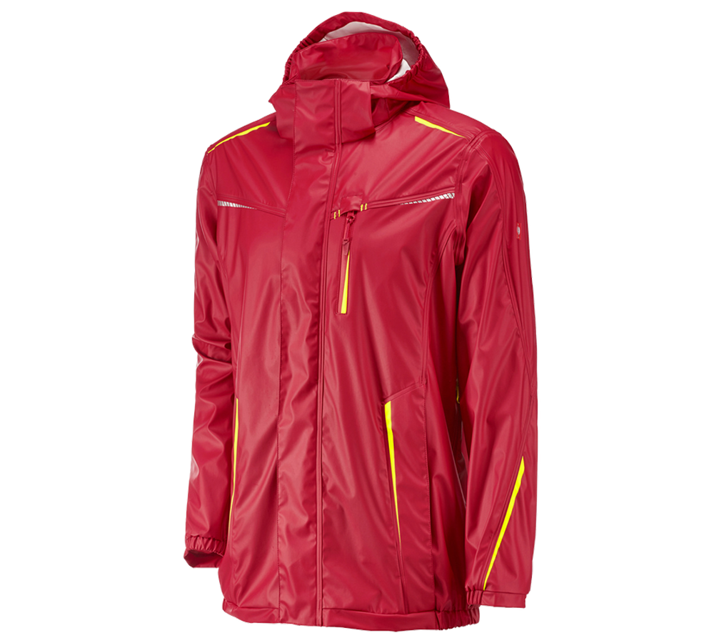 Jacken: Regenjacke e.s.motion 2020 superflex + feuerrot/warngelb