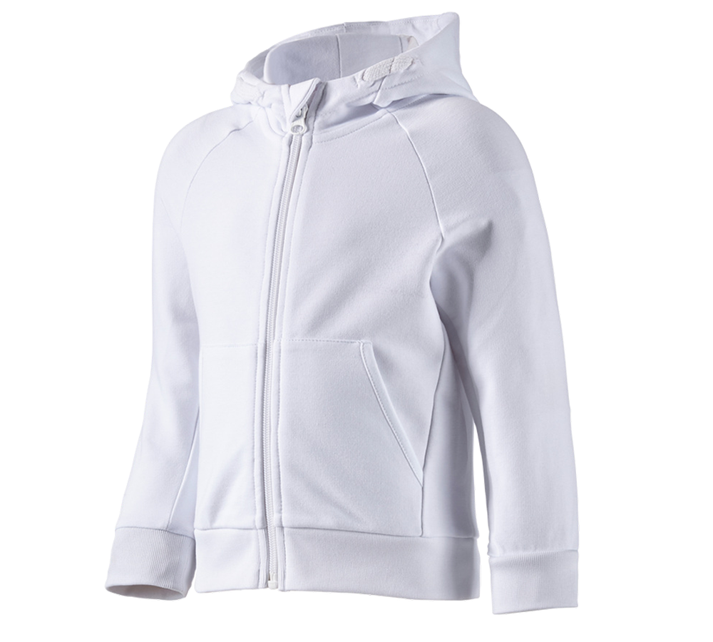 Shirts & Co.: e.s. Hoody-Sweatjacke cotton stretch, Kinder + weiß