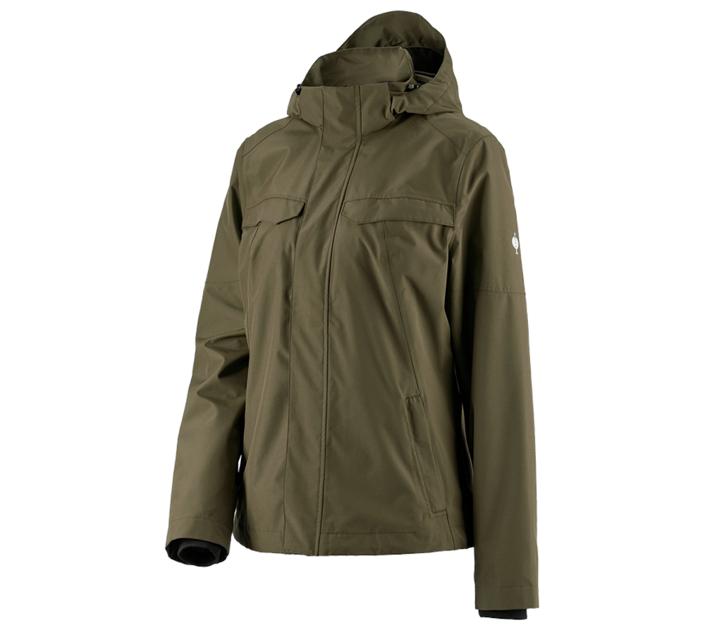 Jacken: Regenjacke e.s.concrete, Damen + schlammgrün