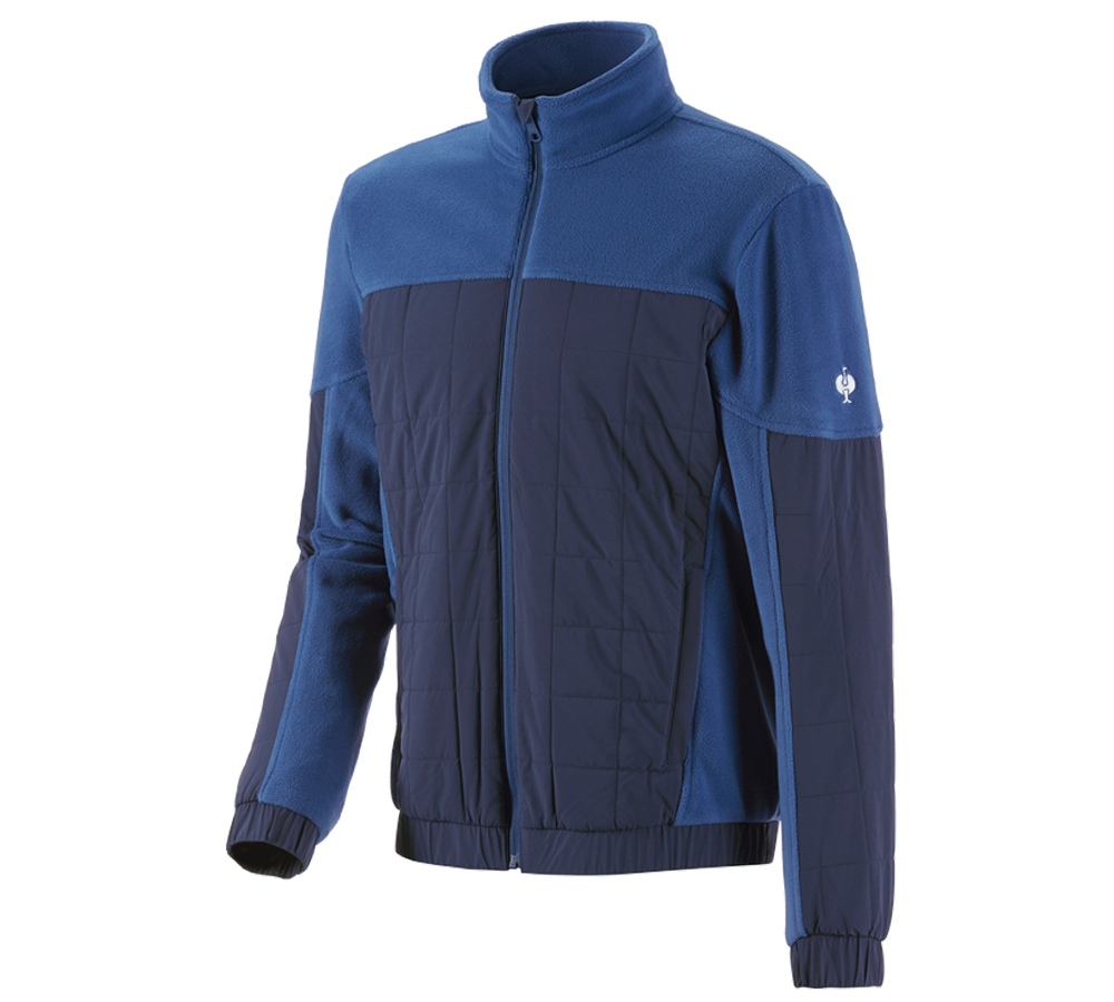 Jacken: Hybrid Fleecejacke e.s.concrete + alkaliblau/tiefblau