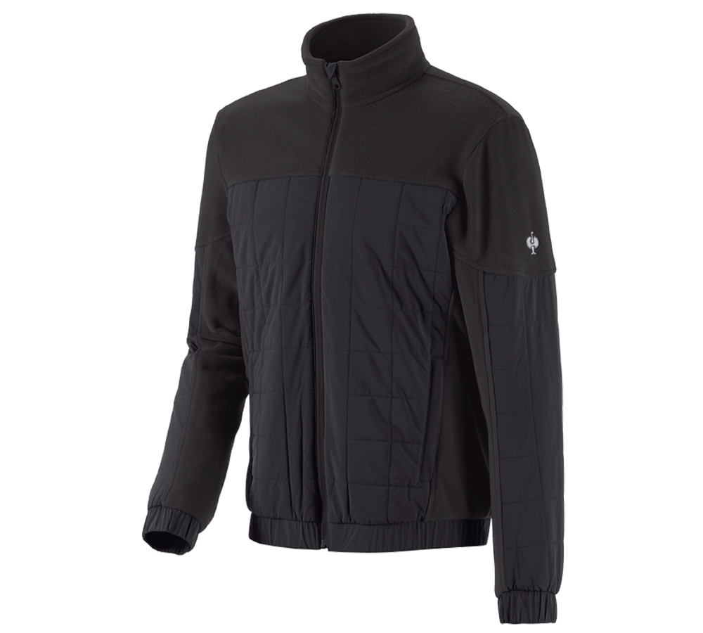 Jacken: Hybrid Fleecejacke e.s.concrete + schwarz