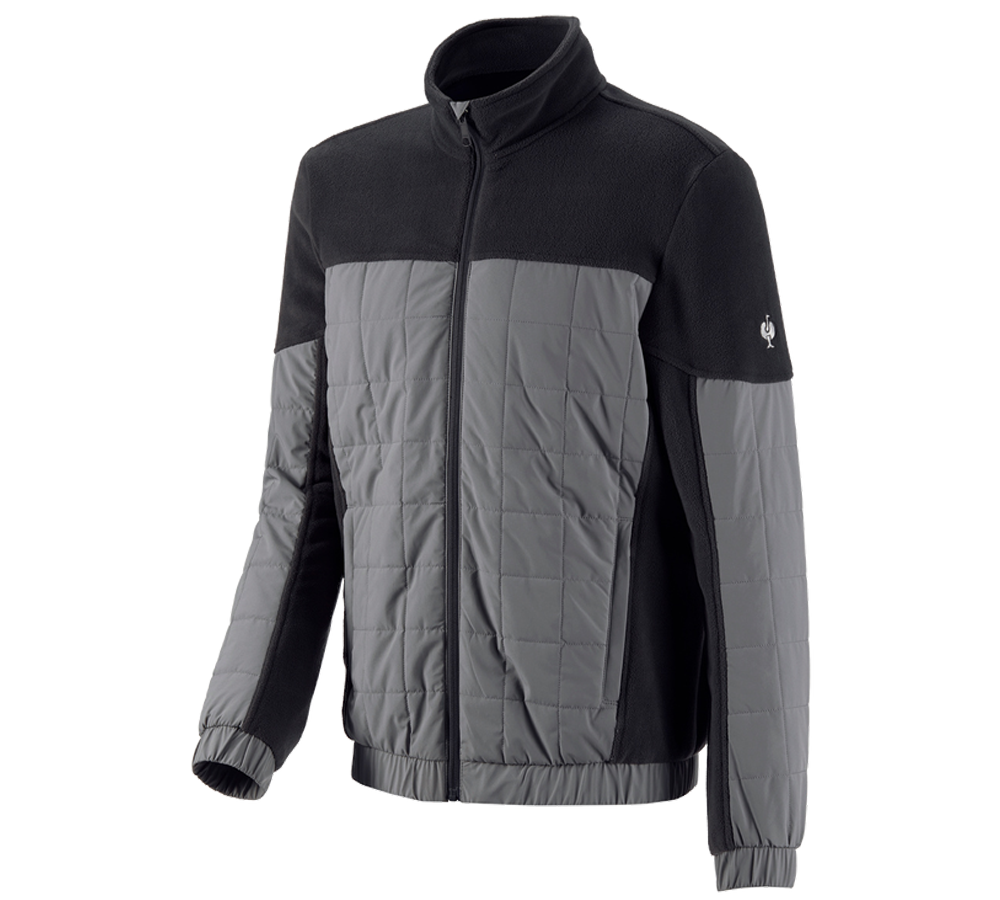 Jacken: Hybrid Fleecejacke e.s.concrete + schwarz/basaltgrau