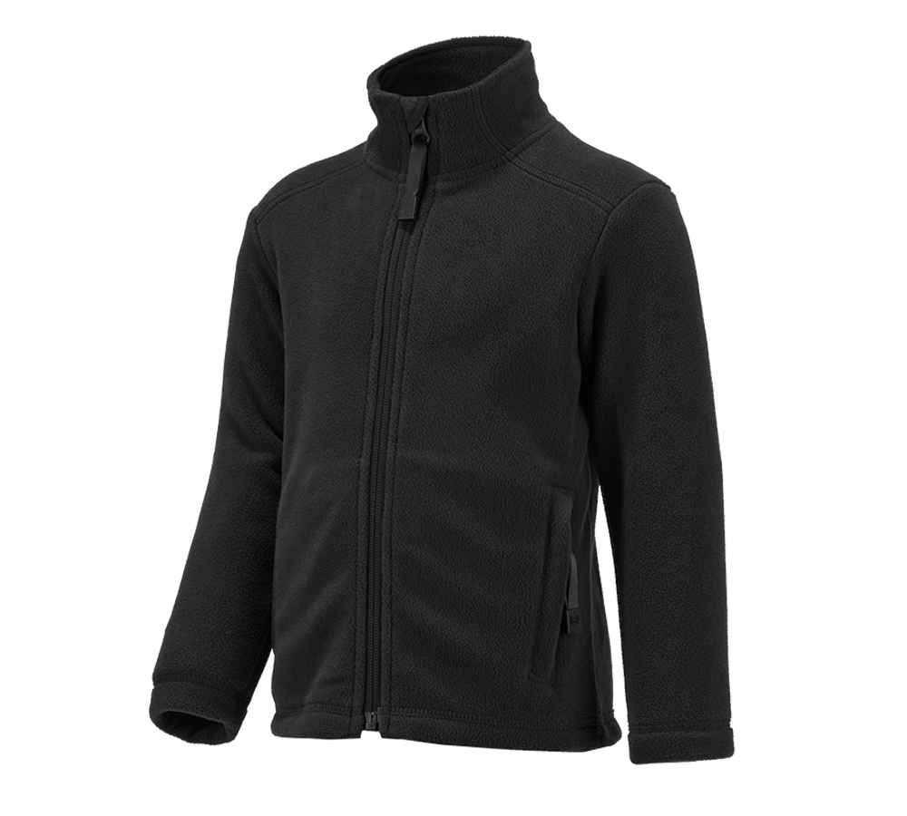 Jacken: e.s. Fleecejacke CI, Kinder + schwarz