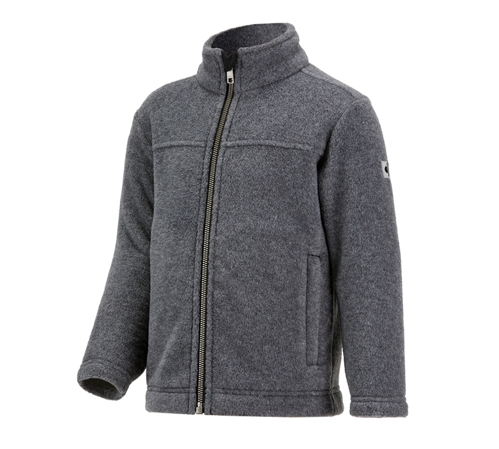 Themen: Fleecejacke e.s.vintage, Kinder + schwarz melange