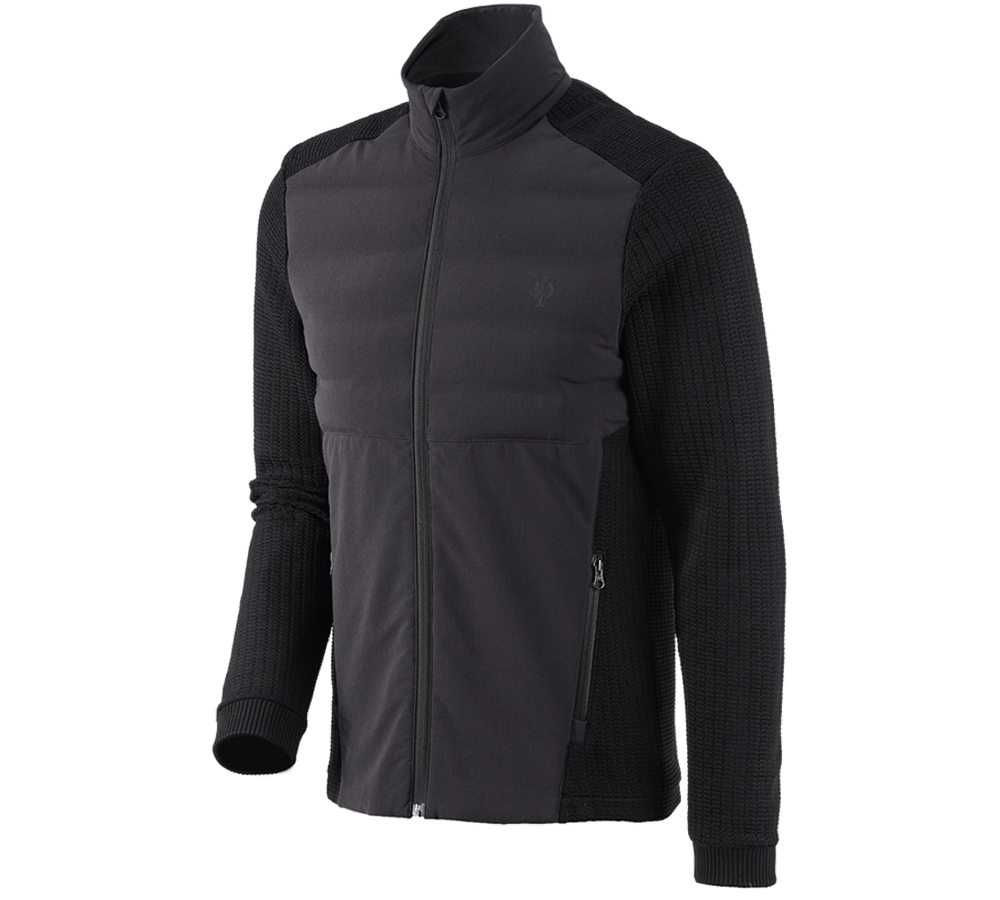 Jacken: Hybrid Strickjacke e.s.trail + schwarz