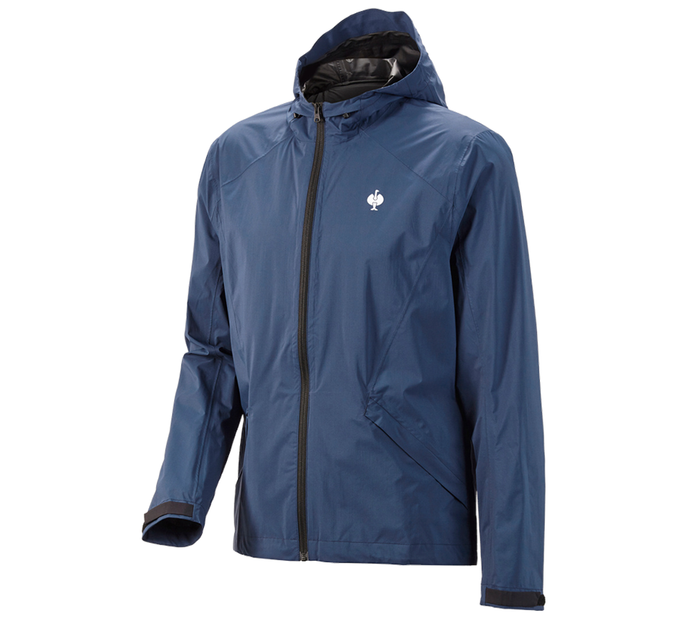 Jacken: Windbreaker light-pack e.s.trail + tiefblau/weiß