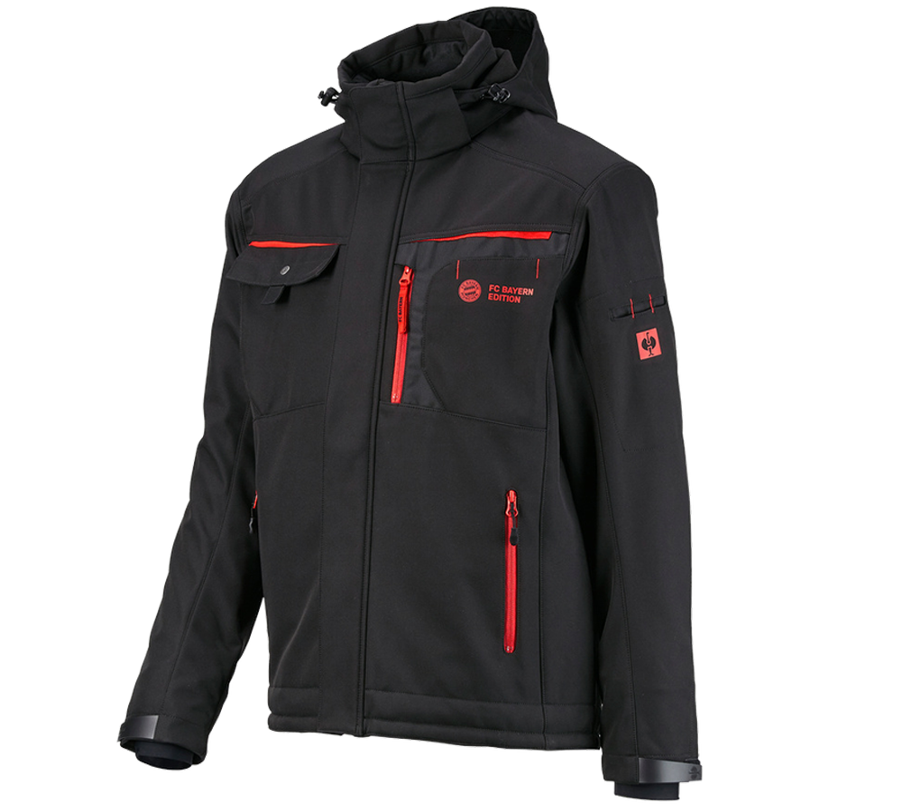 Jacken: FCB Work Jacket + black/straussred