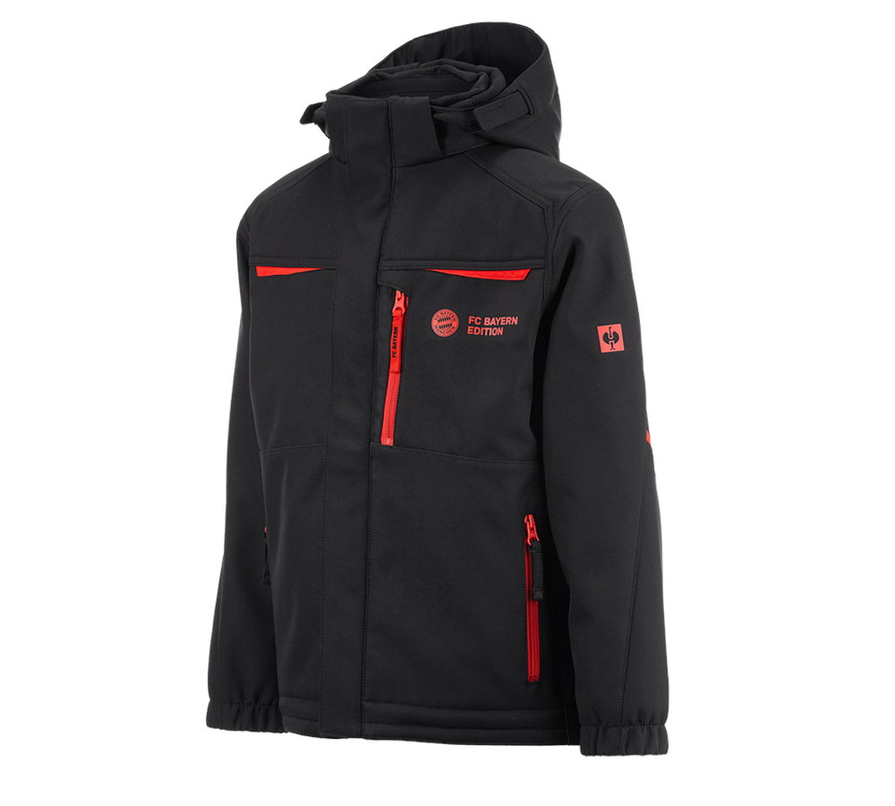 Jacken: FCB Jacket Kids + black/straussred