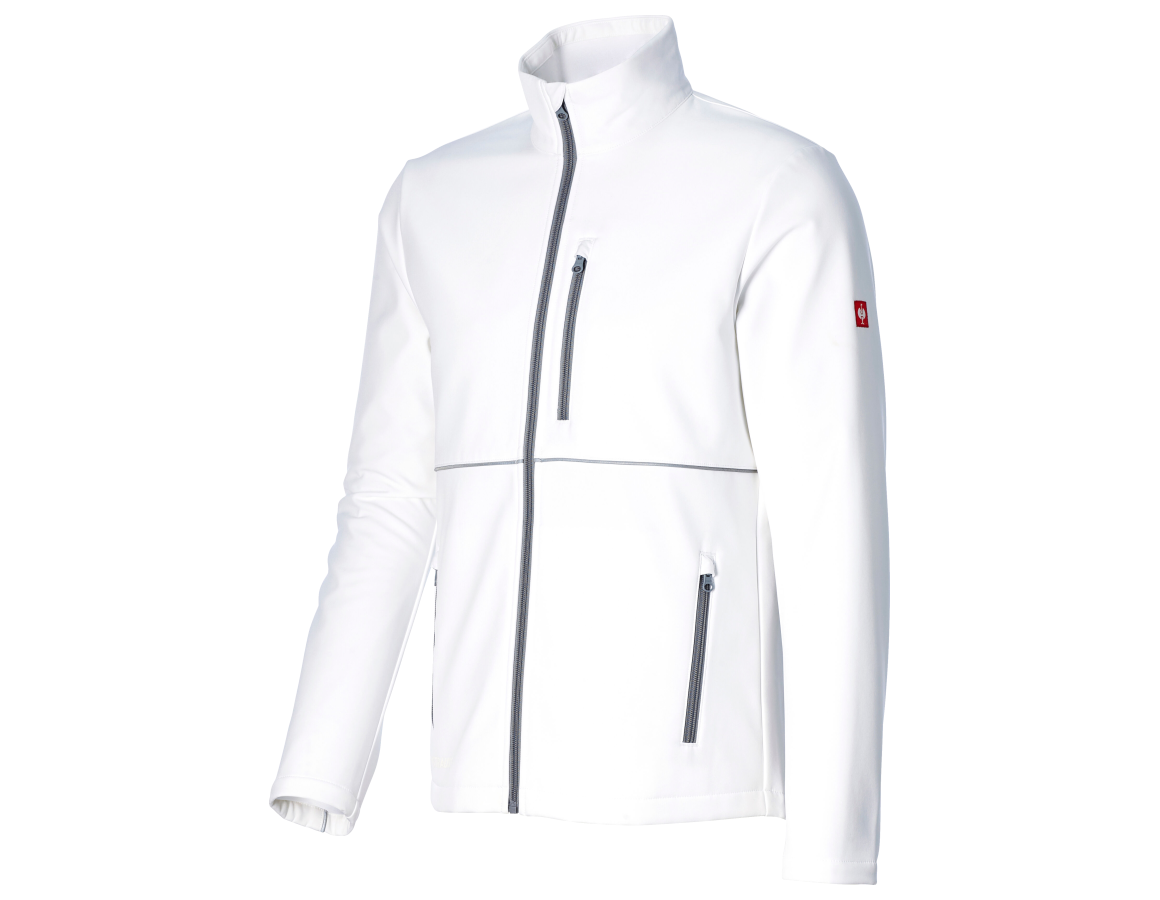 Arbeitsjacken: Softshelljacke e.s.line.core + weiß/platin