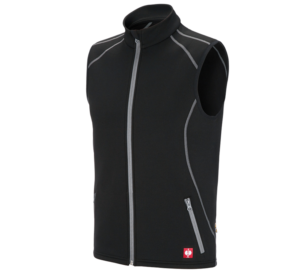 Westen: Funktions Weste thermo stretch e.s.motion 2020 + schwarz/platin