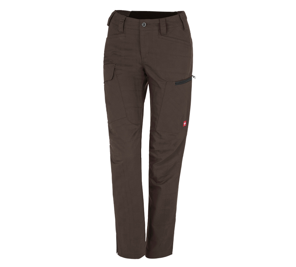 Hosen: e.s. Berufshose pocket, Damen + kastanie