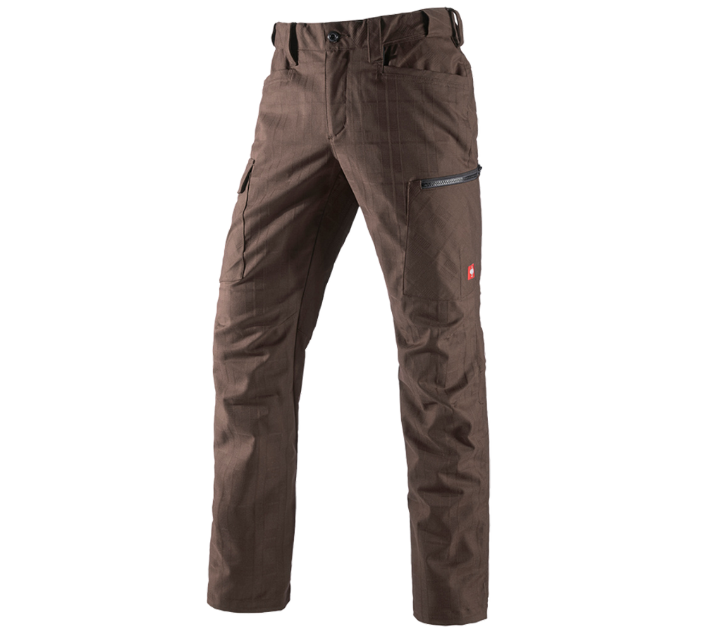 Hosen: e.s. Berufshose pocket, Herren + kastanie