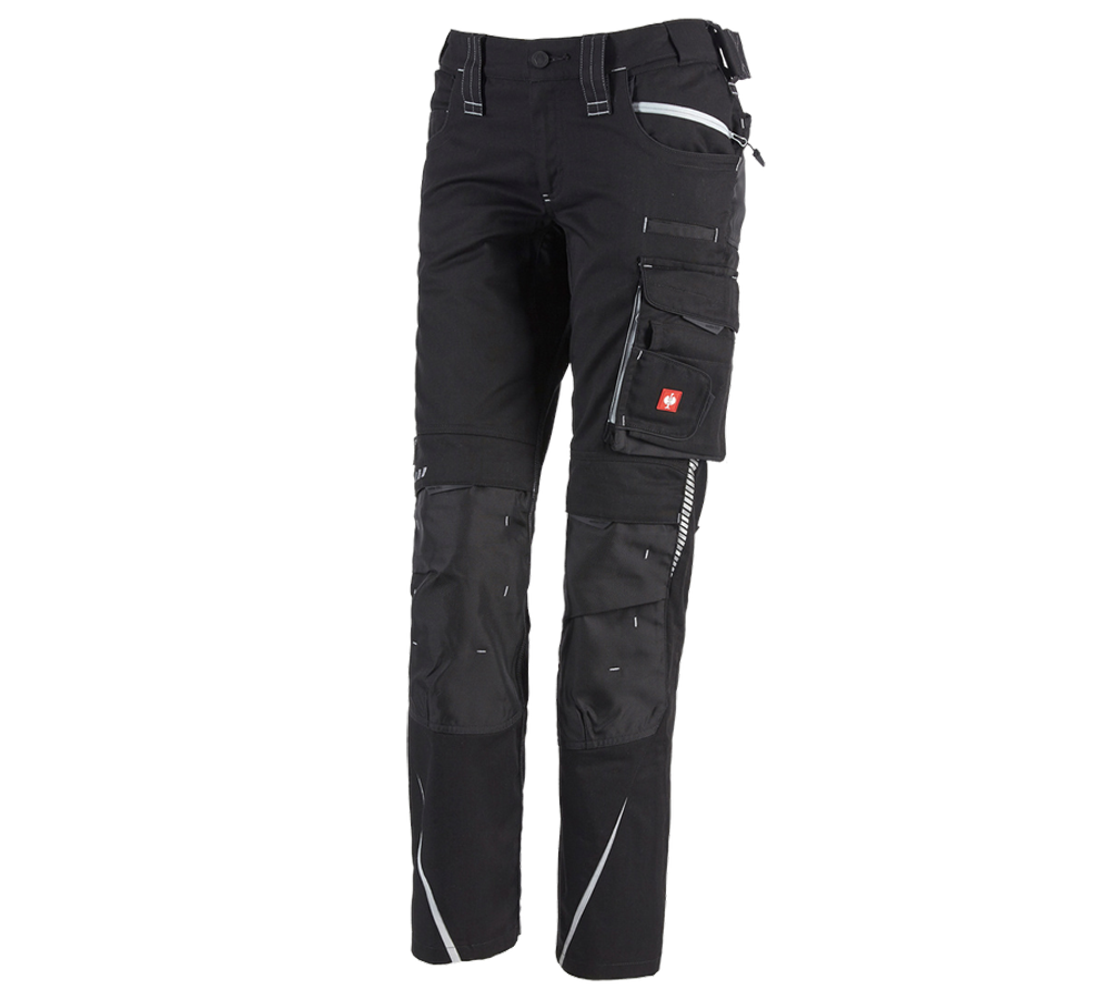 Hosen: Damenhose e.s.motion 2020 Winter + schwarz/platin