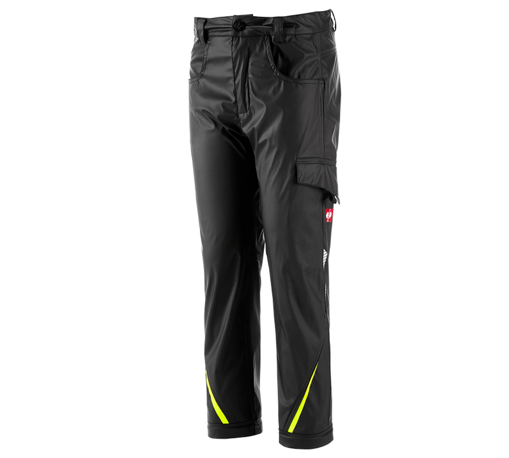 Themen: Regenbundhose e.s.motion 2020 superflex,Kinder + schwarz/warngelb/warnorange