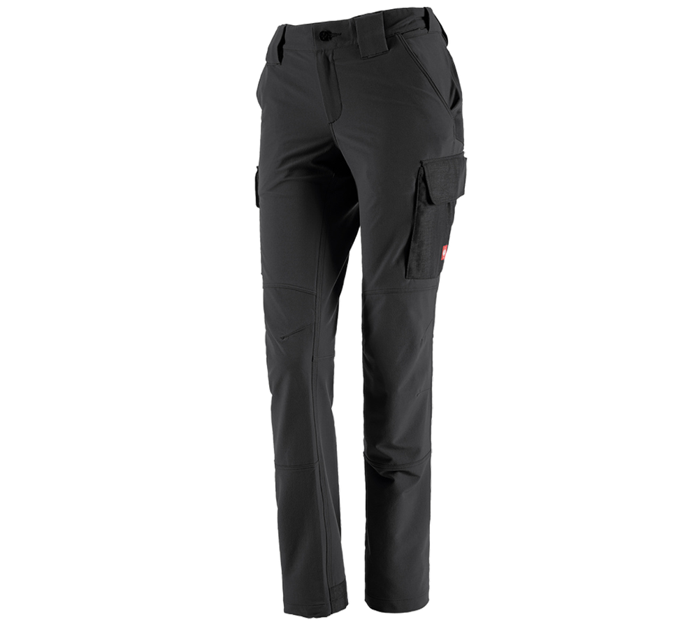 Hosen: Funktions Cargohose e.s.dynashield solid, Damen + schwarz