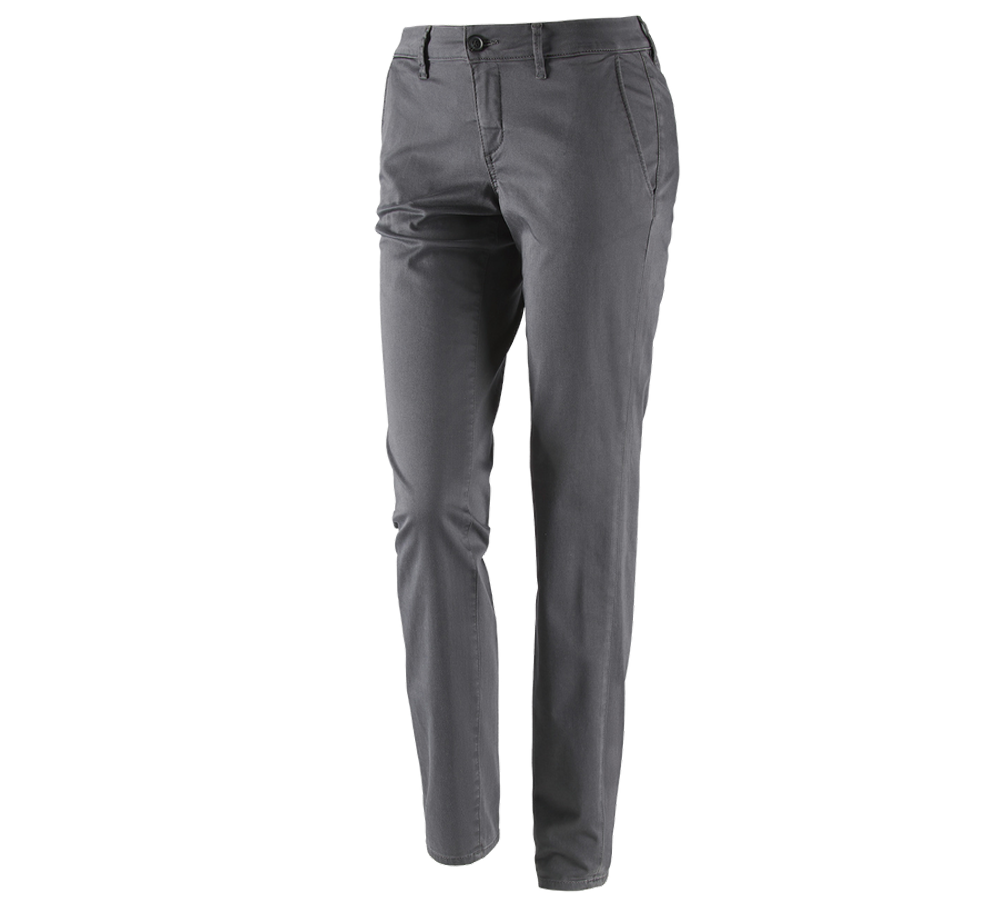 Hosen: e.s. Damen 5-Pocket-Berufshose Chino + anthrazit