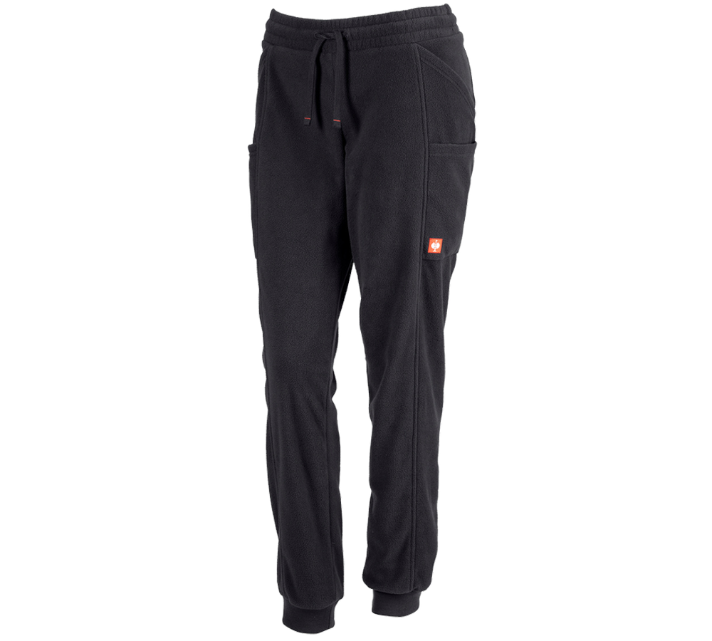 Hosen: e.s. Fleece Hose, Damen + schwarz