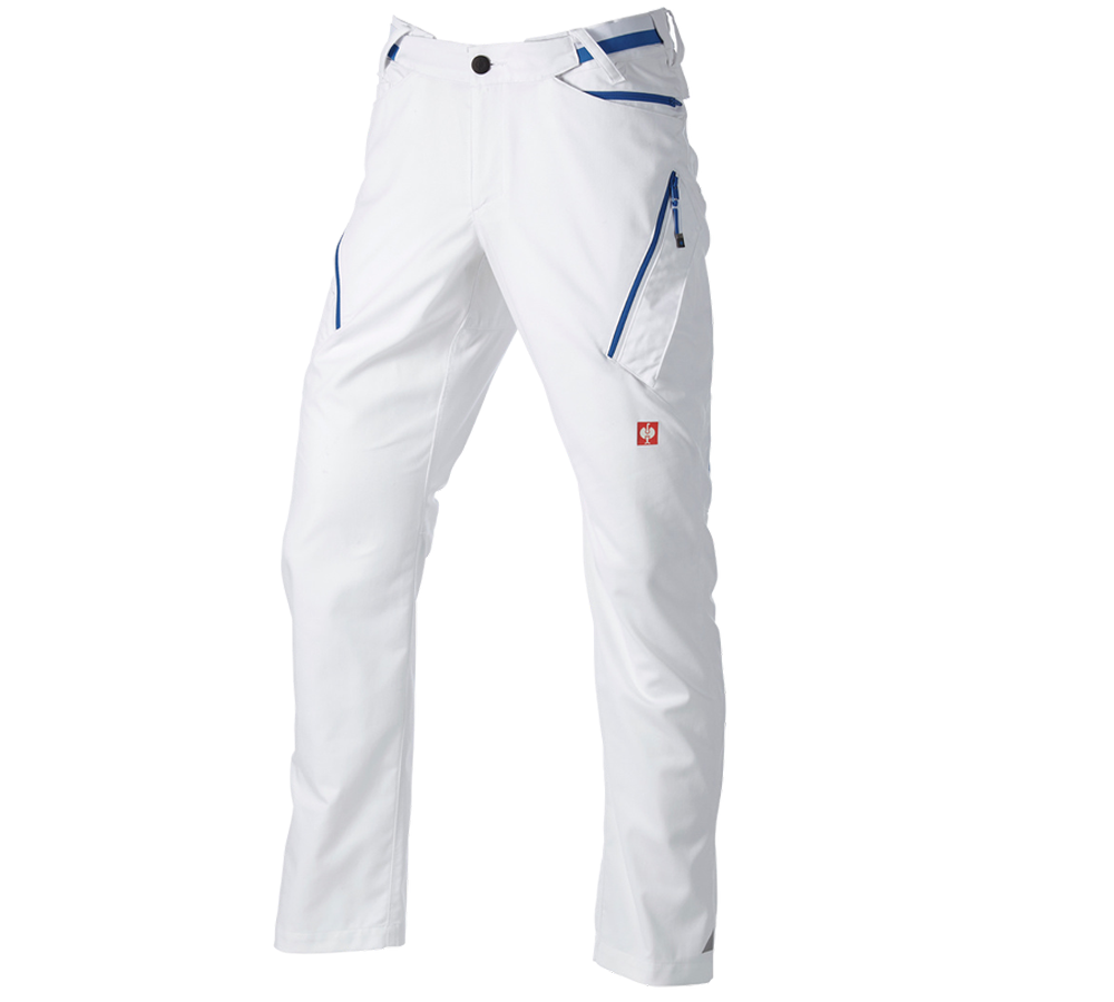 Hosen: Multipocket-Hose e.s.ambition + weiß/enzianblau